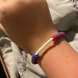 SCHOOL COLORS BEADED BRACELET